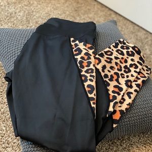 Curves and combat boots leopard 7/8 leggings